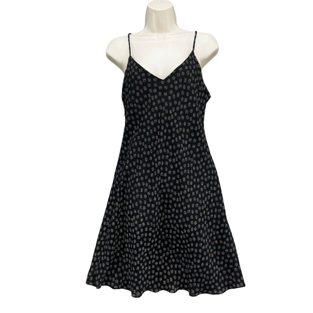 Beau David Dress Black Printed Sleeveless V Neck Pullover Size 10